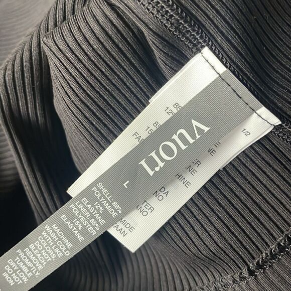 VUORI Black Ribbed Criss Cross Tank Black Large - Picture 5 of 5